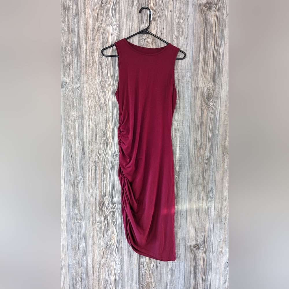 Red Asymmetrical Bodycon Dress